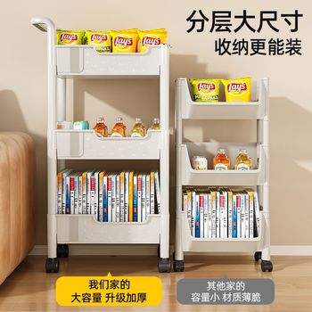 小推车置物架厨房落地卧室多层婴儿用品移动书包架零食收纳储物架