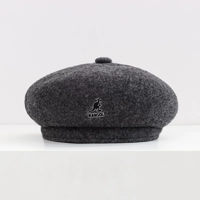 Kangaroo, hat, winter woolen keep warm beret, Korean style