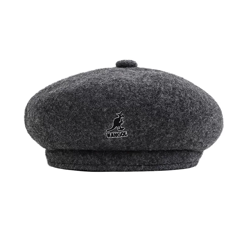 Kangaroo, hat, winter woolen keep warm beret, Korean style