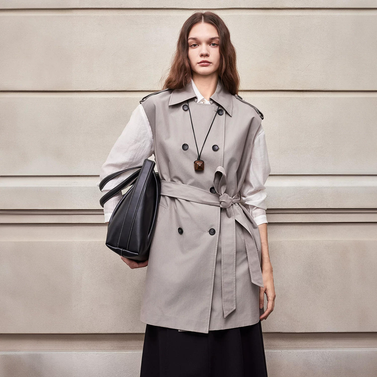 Демисезонное модное стиль trench coat, облегающий корсет, пиджак