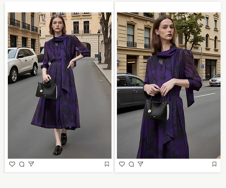 Блогер в этом же моделье Bcbg элегантный Шикарный цветы печать лента воротник темперамент длинный рукав фиолетовый рубашка куртка женщина 