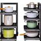 Kitchen storage rack household multi-function pot storage rack multi-layer cabinet moisture layer pot rack floor countertop