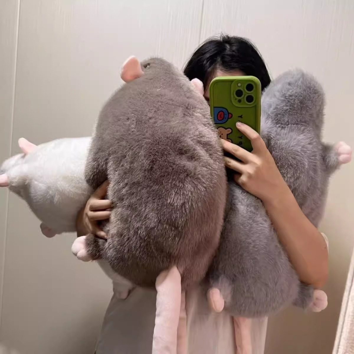 Цветочная ветка мышь кукла мышь подушка плюшевая игрушка кукла спящая, держащая тряпичную куклу подарок на день рождения для подруги куклы