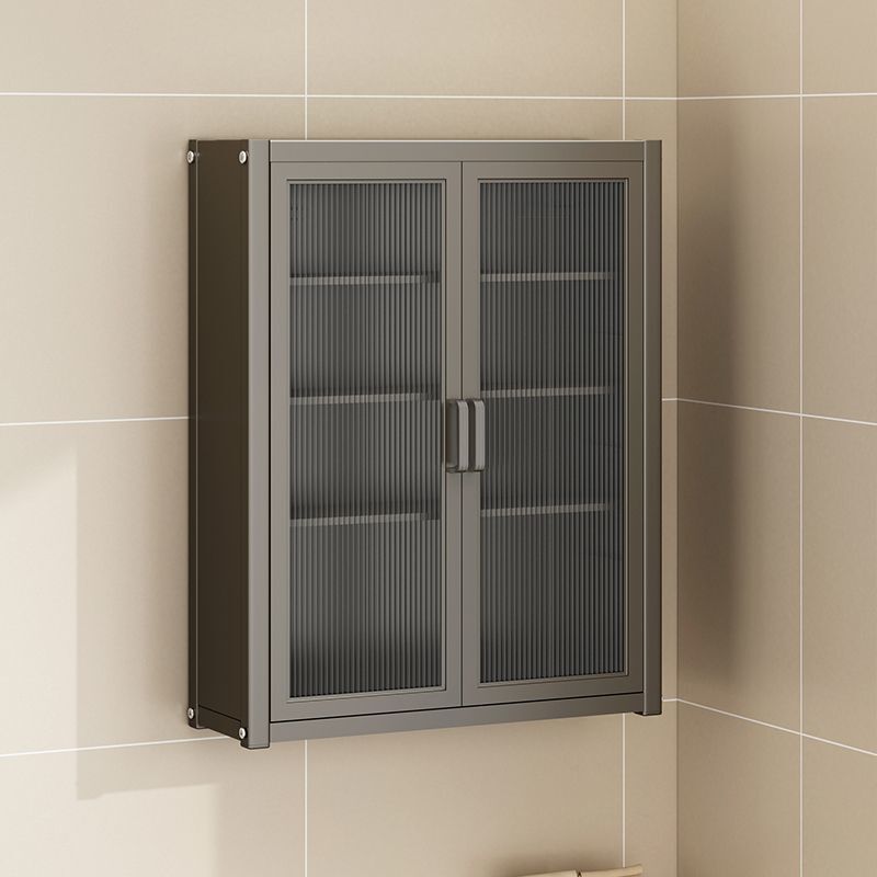 Kitchen Storage Rack Cabinet Wall-Mounted Perforated Storage Spice Storage Cabinet Wall Multi-Functional Wall-Mounted Household Hanging Cabinet