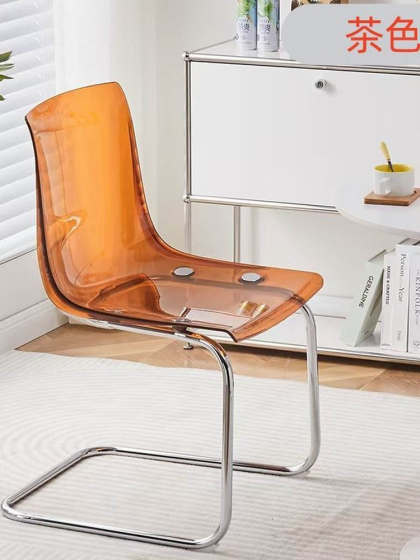 Nordic Light Luxury Dining Chair for Home Use, Vintage Desk Chair with Backrest, Minimalist Designer Cafe Dining Table Meeting Reception Chair