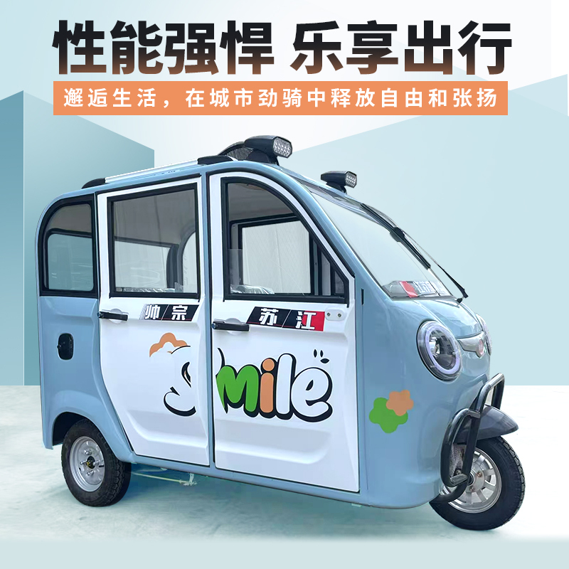 Fully Enclosed Electric Tricycle for Adults, Suitable for Women to Transport Children, with a Canopy for Home Use, National Standard Electric Vehicle for the Elderly