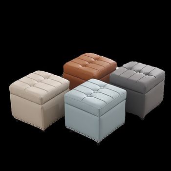 Cat claw leather shoe changing stool household door long bench entrance entrance entrance entrance fitting room stool stool at the end of the bed can be seated for storage stool