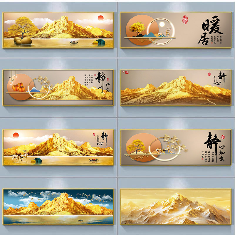 Вернемся к прикроватным картинам в спальне Цзиньшань, новой главной спальне в китайском стиле, комнате для медитации, декоративным картинам в гостиной, новым высококачественным фрескам