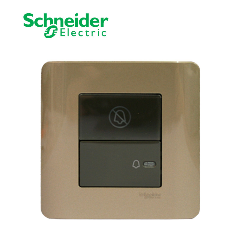 Schneider clear cabin light point Gtune brown doorbell switch with do not disturb instructions E8431BPD SZ