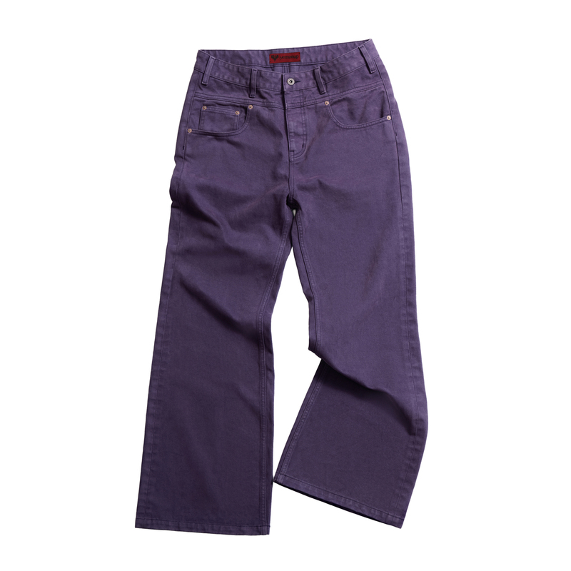 Yemanup* Asut Dyed Midnight Purple 646 Version Wide-Leg Jeans 2.0