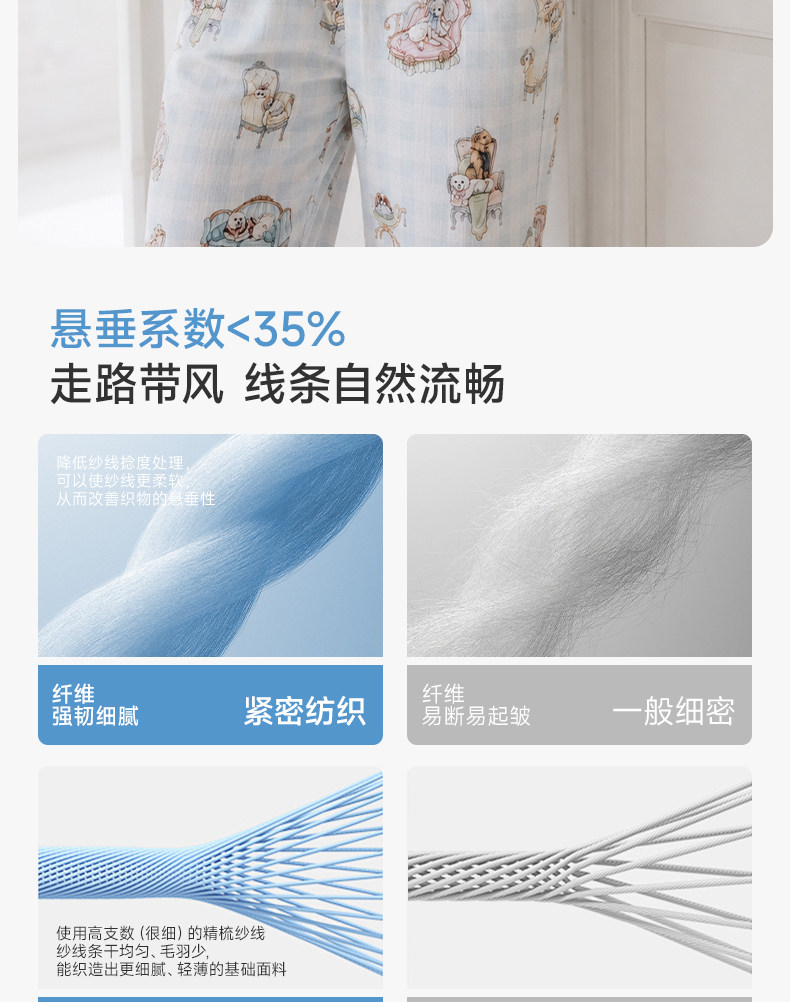 TugTug棉纱月子服秋薄款哺乳睡衣纱布产妇睡衣竹棉吸汗家居服套装 — 16