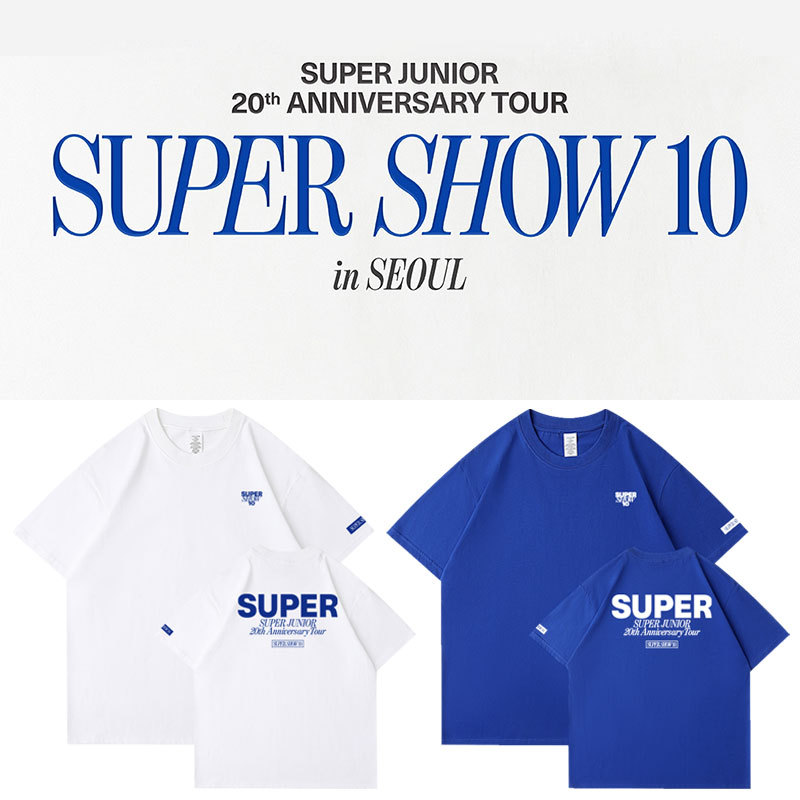 Super Junior 20Th Anniversary Concert Seoul Edition Merchandise Support Clothing Same Style Short Sleeve T-Shirt Pure Cotton