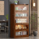 Tea shelf storage rack multi-layer Nanm bamboo storage cabinet living room small antique rack tea room tea set rack tea display