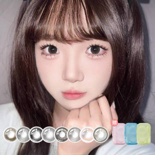 2片装半年抛美瞳大小直径多色可选隐形眼镜