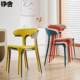 Plastic Chair, Nordic Style Horn-Shaped Dining Chair, Simple Food Stall Chair, Home Use Chess and Card Chair, Leisure Chair, Foldable Fast Food Chair