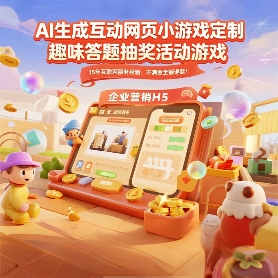AI生成互动网页小游戏定制开发，企业营销H5游戏新宠！_ai游戏_淘宝游戏网