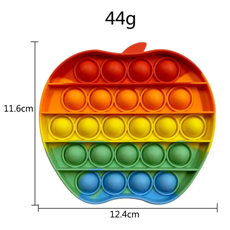 Детские обучающие игры Popit для малышей: радужная мягкая войлочная силиконовая доска для пальцев с музыкальным нажатием, с дырочками