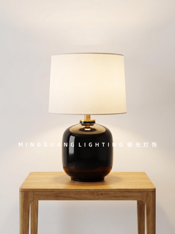 New Chinese-Style Retro Ceramic Table Lamp, Bedroom Bedside Lamp, Hotel Room Decorative Lamp, Study Room, Living Room Decorative Lighting Fixtures New Chinese-Style Retro Ceramic Table Lamp, Bedroom Bedside Lamp, Hotel Room Decorative Lamp, Study Room, Living Room Decorative Lighting Fixtures