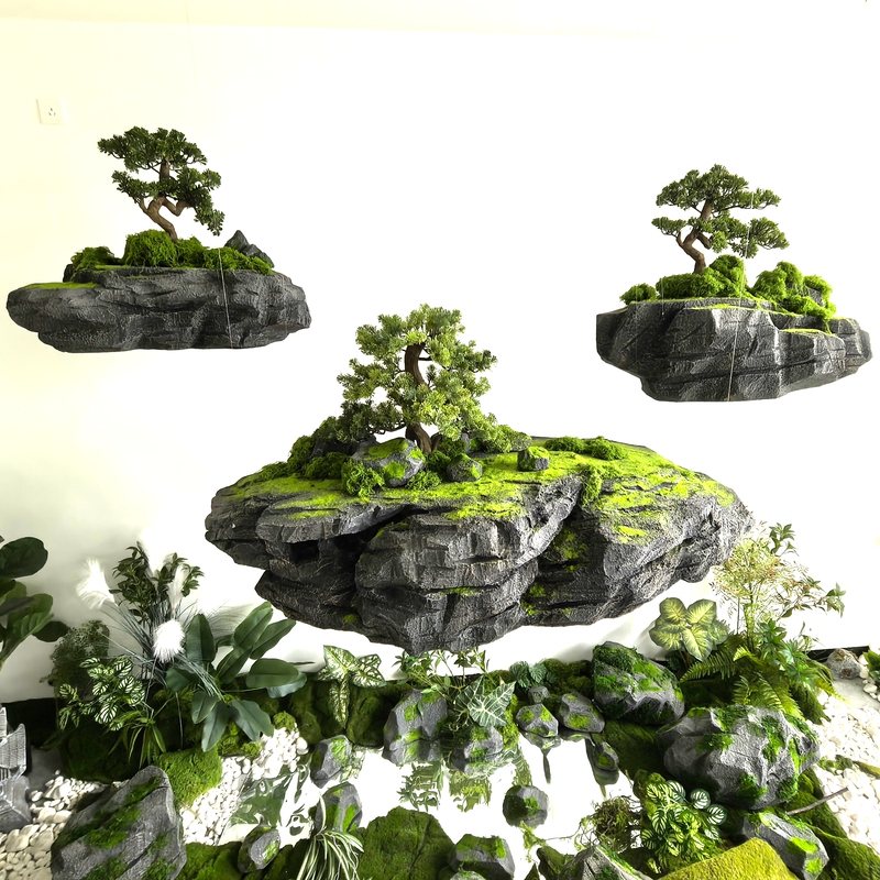 Sky City Simulated Floating Stone Island Foam Rockery Hanging Stone Indoor Window Green Plant Landscape Decoration Landscaping Sky City Simulated Floating Stone Island Foam Rockery Hanging Stone Indoor Window Green Plant Landscape Decoration Landscaping