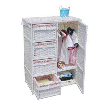 Pastoral baby wardrobe children's wardrobe storage cabinet drawer simple wardrobe storage cabinet storage cabinet baby wardrobe