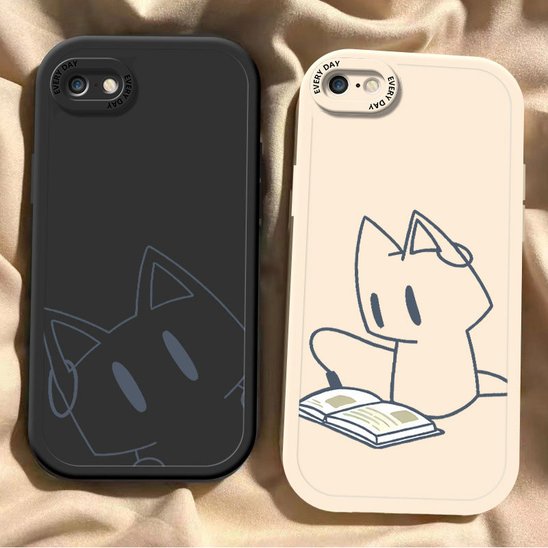 Cute Cat-Themed Phone Case for Apple 6/7/8, 11 Pro Max, Anti-Drop, New 12 Mini, Matte, Ultra-Thin, XS Soft, Se Second Generation, Silicone, Xr Full Coverage, iPhone 6S Plus Protective Case