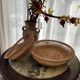 Vietnamese rattan fruit basket, round hollow fruit tray living room desktop storage basket, snack dried fruit classification storage plate