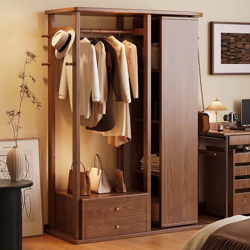 Home rotating mirror from natural wood, hanger, storage system, Germany