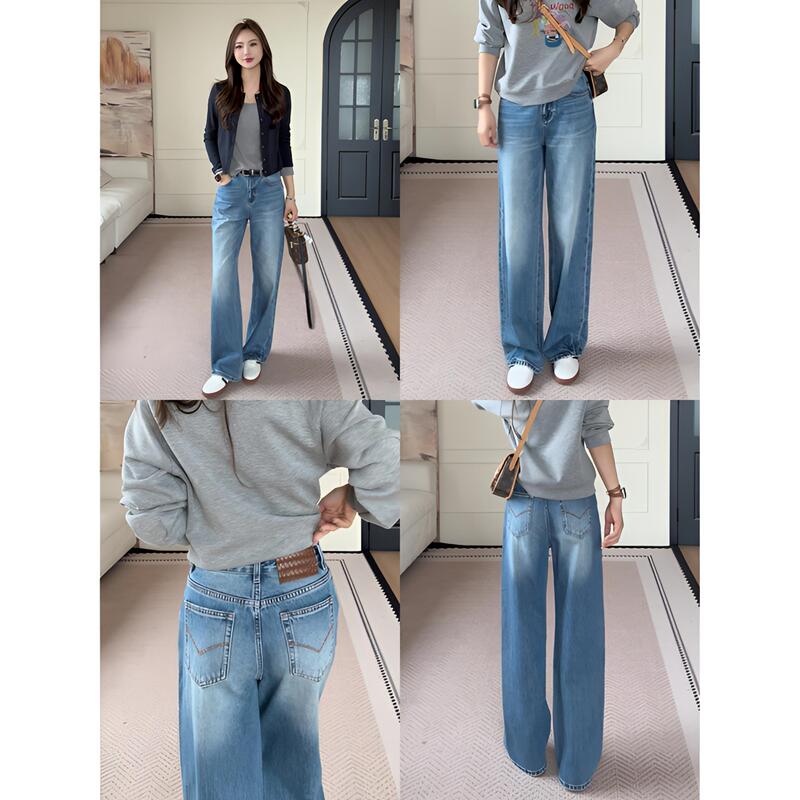 【Yhh】Spring Casual Fashion Versatile Slimming Tie-Dye Straight-Leg Jeans-Yhk60030