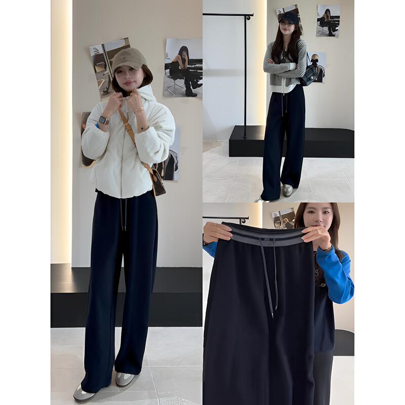 【Yu Huanhuan】Autumn Fashion Versatile Slim-Fit Elastic Waist m Waistband Casual Long Pants-Yhk60281