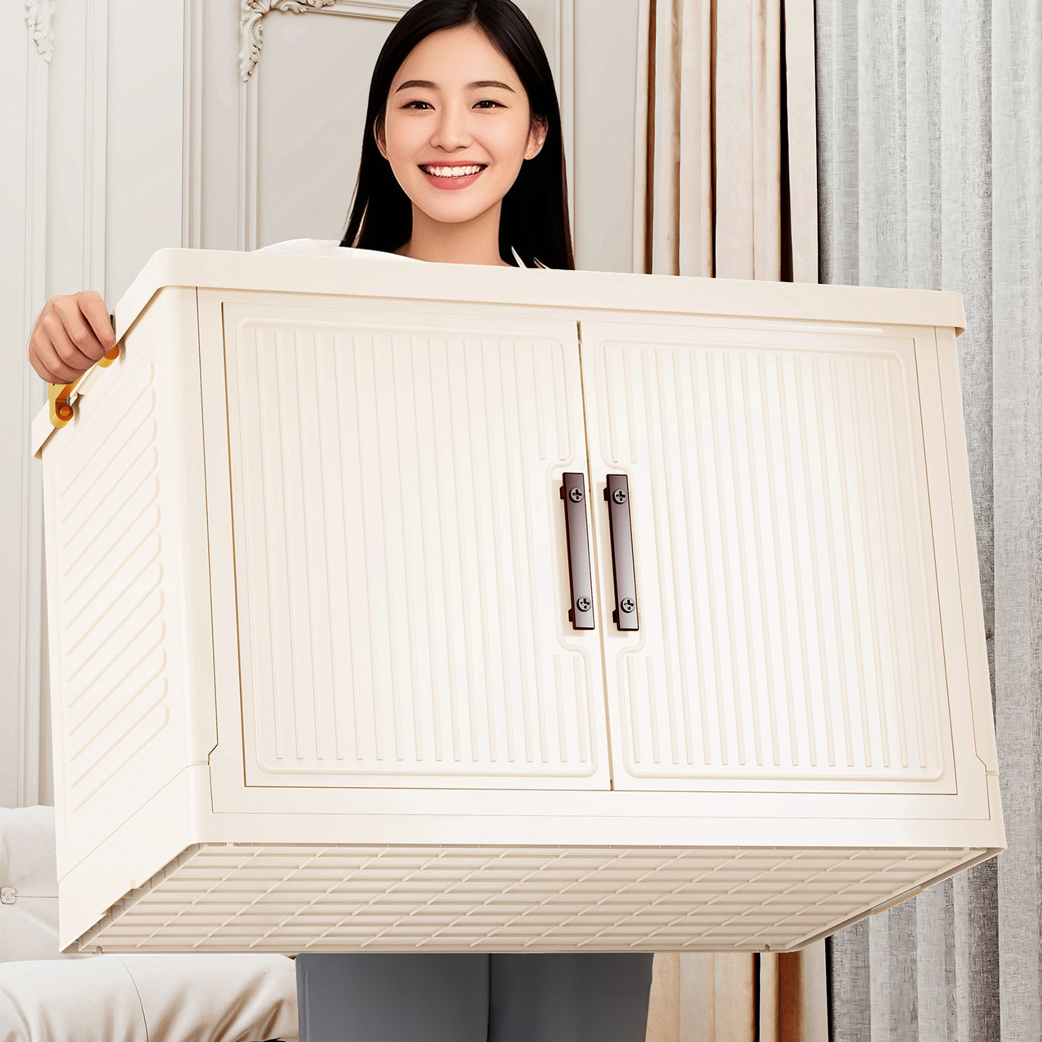 Clothes can fold large-capacity collection cabinets.