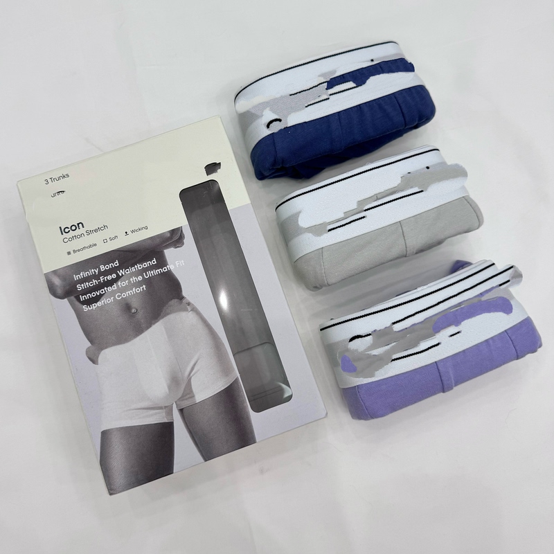 Xiaowu Exclusive C Brand Men's Underwear Boxer Briefs Breathable Cotton Four-Corner Shorts Fixed Matching Set