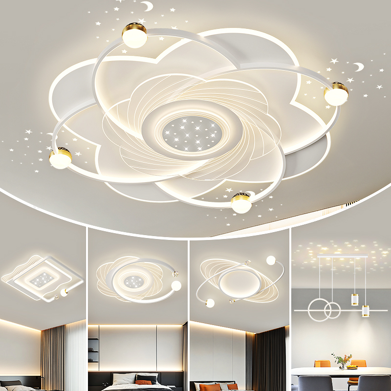 2026 New Living Room Lamp, Modern and Simple Starry Sky Ceiling Lamp, Dining Room and Bedroom Full-Spectrum Eye Protection Whole-House Lighting Package 2026 New Living Room Lamp, Modern and Simple Starry Sky Ceiling Lamp, Dining Room and Bedroom Full-Spectrum Eye Protection Whole-House Lighting Package
