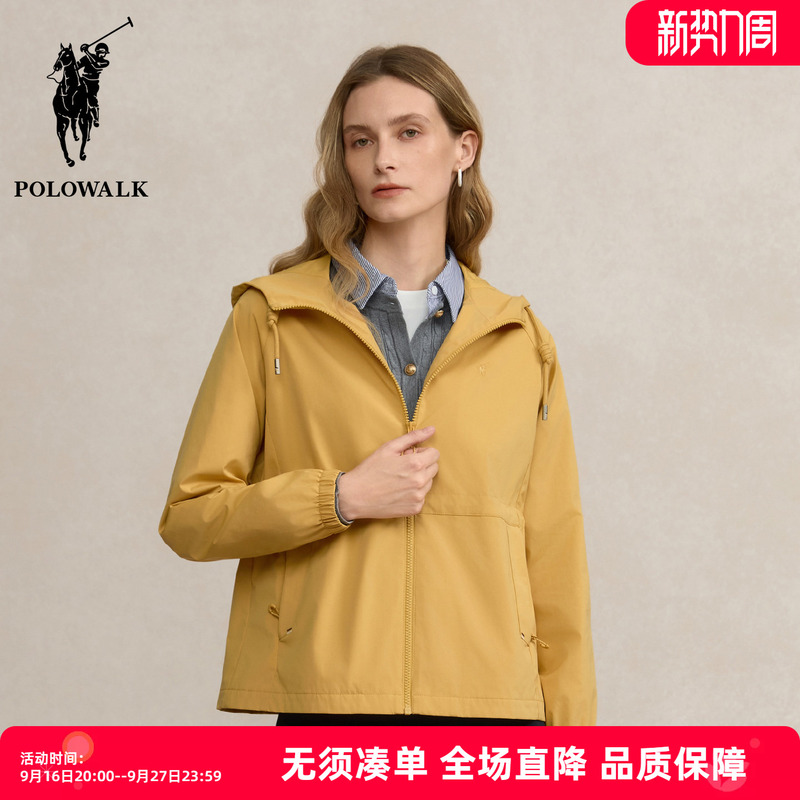 Polowalk Outdoor Mountain Style Hooded Jacket for Women 2025 Autumn New Waist-Cinching Slimming Windproof Coat Trendy Polowalk Outdoor Mountain Style Hooded Jacket for Women 2025 Autumn New Waist-Cinching Slimming Windproof Coat Trendy