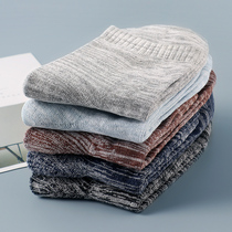 5 pairs of autumn and winter socks mens cotton thick warm towels mens socks plus velvet wool ring tube winter sports socks