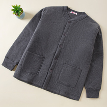 Middle-aged and elderly mens quilted thermal underwear plus size plus size Antarctic cotton cardigan for the elderly Northeast cold-proof thickened cotton jacket