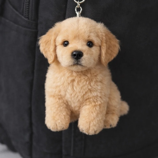 LAOSHU Little Red Book Same Style Creative Golden Retriever Doll Pendant Keychain Bag Pendant Collectible Friend Gift