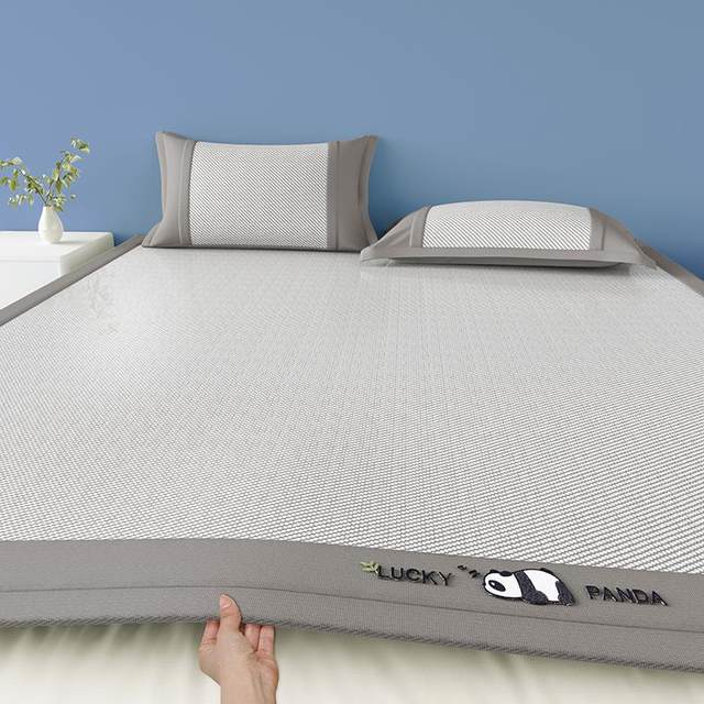 Hengyuanxiang ice vinegar cool mat three-piece set summer ice silk cool mat sheets and fittings single-person universal machine-washable mat