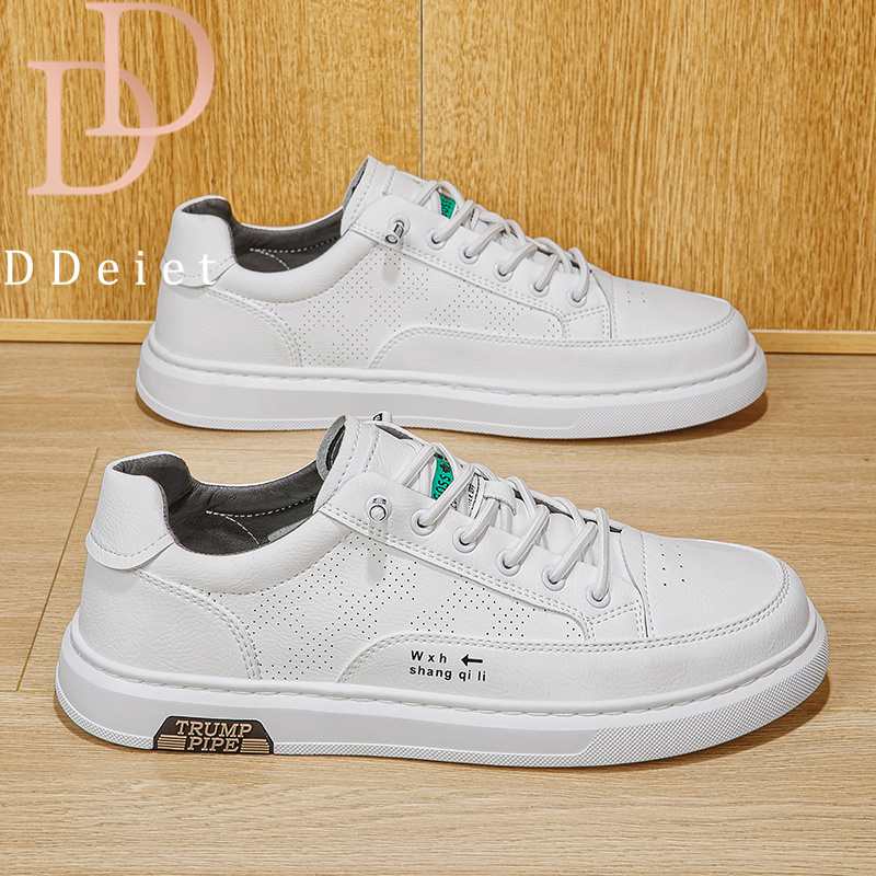 Ddeiet Brand Men's Shoes 2026 Summer New Casual Slip-On Mesh Breathable Sneakers Versatile Sports Leather Shoes