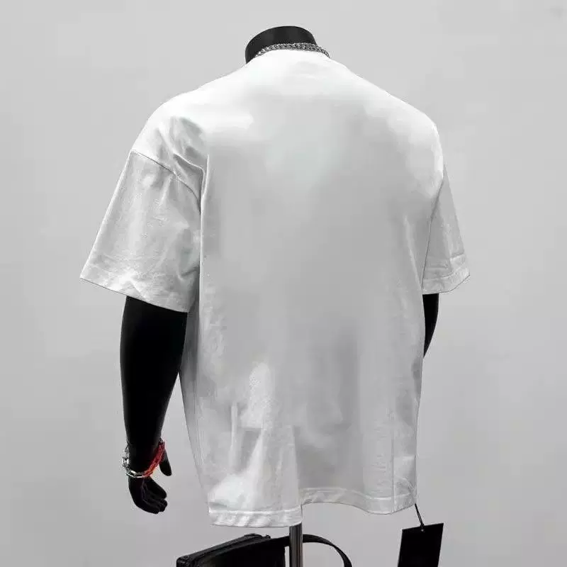 Летняя хлопковая футболка с коротким рукавом, американский стиль, oversize