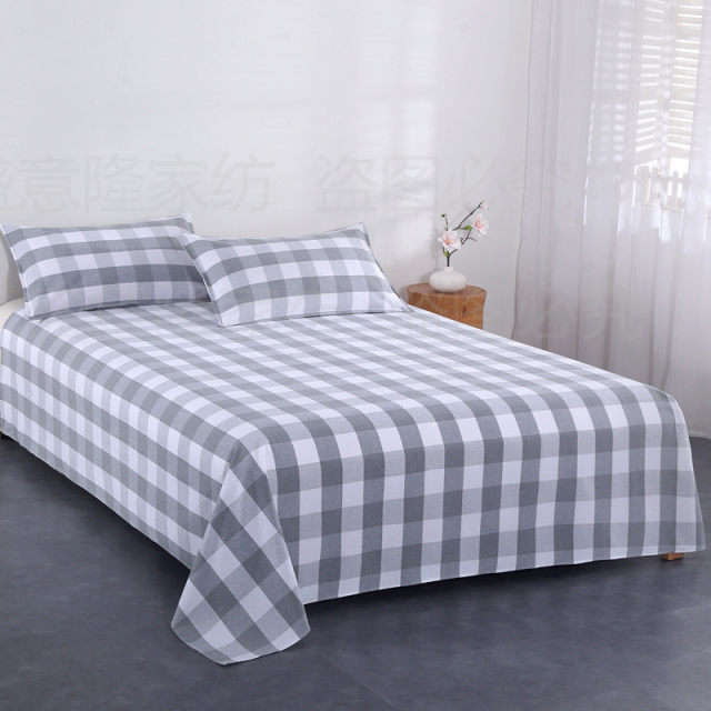 Thickened old coarse cloth bed sheet double coarse cloth kang single quilt cover single student dormitory bed sheet two-piece three-piece set
