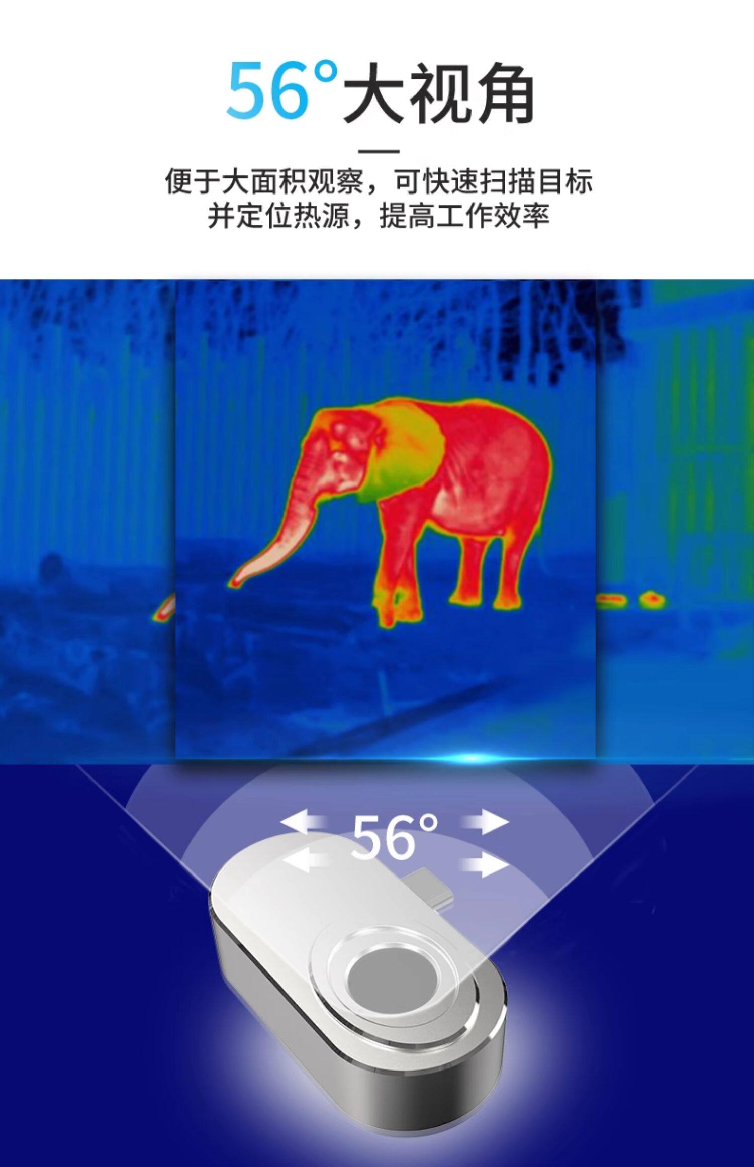 Тепловизор 精明鼠nf586s手机热像仪红外线热成相高清成像夜视测温漏水热像仪 Smart Rat