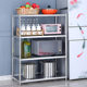 Kitchen storage rack 4-layer stainless steel microwave oven rack floor-standing multi-layer vegetable pot rack bowl rack storage storage rack 3