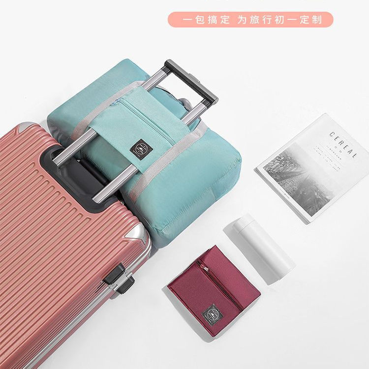 Folding Travel Bag, Hand-Held Shoulder Bag, Women's Portable Folding Storage Bag, Large-Capacity Luggage Bag, Men's Suitcase-Compatible