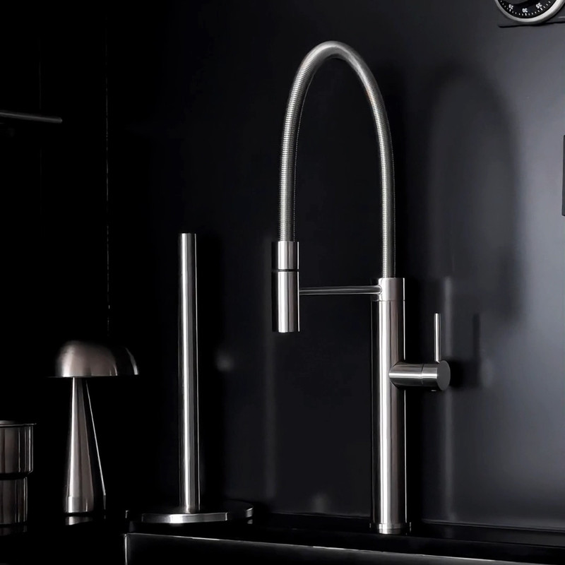 Silver Wire-304 Stainless Steel-Kitchen Hot and Cold Two-In-One Faucet Splash-Proof Pull-Out Island Faucet -100 Silver Wire-304 Stainless Steel-Kitchen Hot and Cold Two-In-One Faucet Splash-Proof Pull-Out Island Faucet -100
