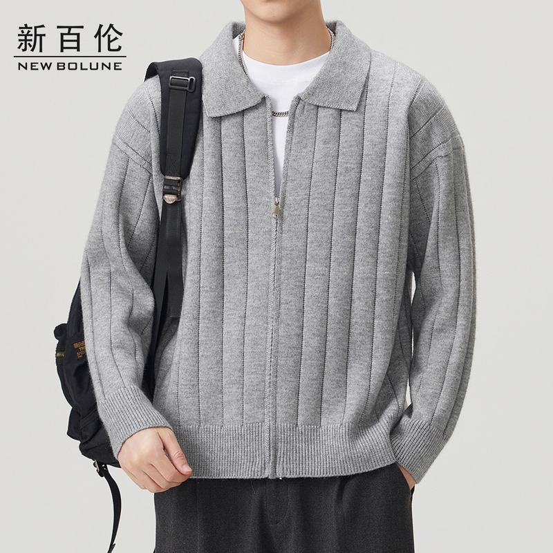 New Balance Textured Cardigan Knitwear for Men, Autumn 2026 New Trendy Brand Heavyweight Loose Fit Lapel Sweater Jacket New Balance Textured Cardigan Knitwear for Men, Autumn 2026 New Trendy Brand Heavyweight Loose Fit Lapel Sweater Jacket