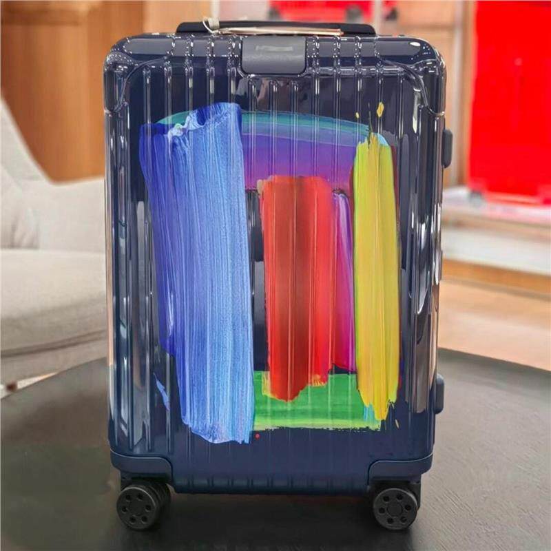 Germany R family Essential thickening Limit Graffiti Paintings zipper 21 inch Draw bar box lovers Boarding case
