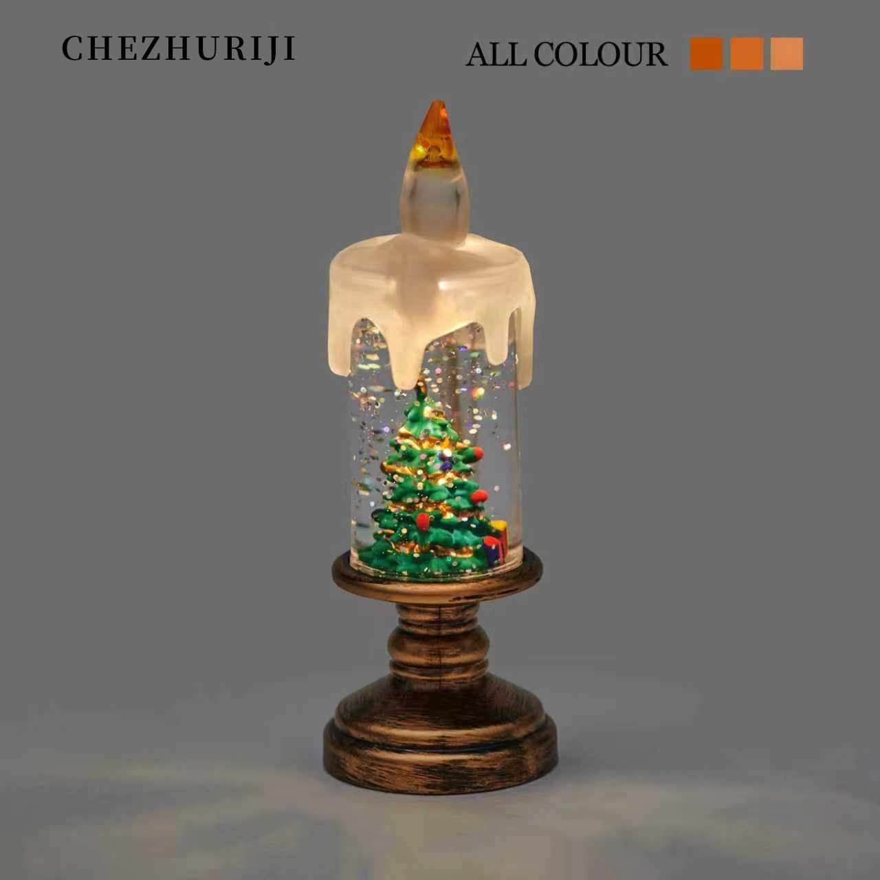 Свеча, атмосферный настольный ночник, рождественский декор, подарок на день рождения