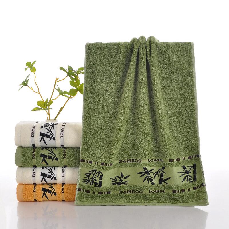 Cross-Border Spot Goods Labeling Towel Manufacturer Bamboo Fiber Thickened Soft Absorbent Non-Shedding Gift Towel Company