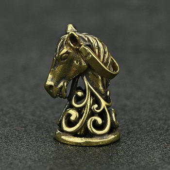 Antique pure brass horse head bell small pendant pendant antique copperware old antique miscellaneous collection old old objects