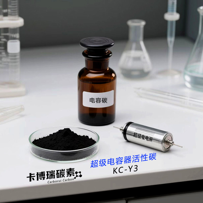超级电活性碳KC-Y3高导电 高吸附电容碳 科研纯活性炭电池材料